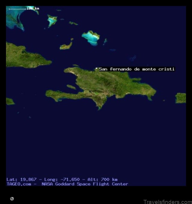 Map of San Fernando de Monte Cristi Dominican Republic