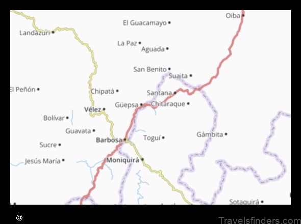 Map of San José de Pare Colombia