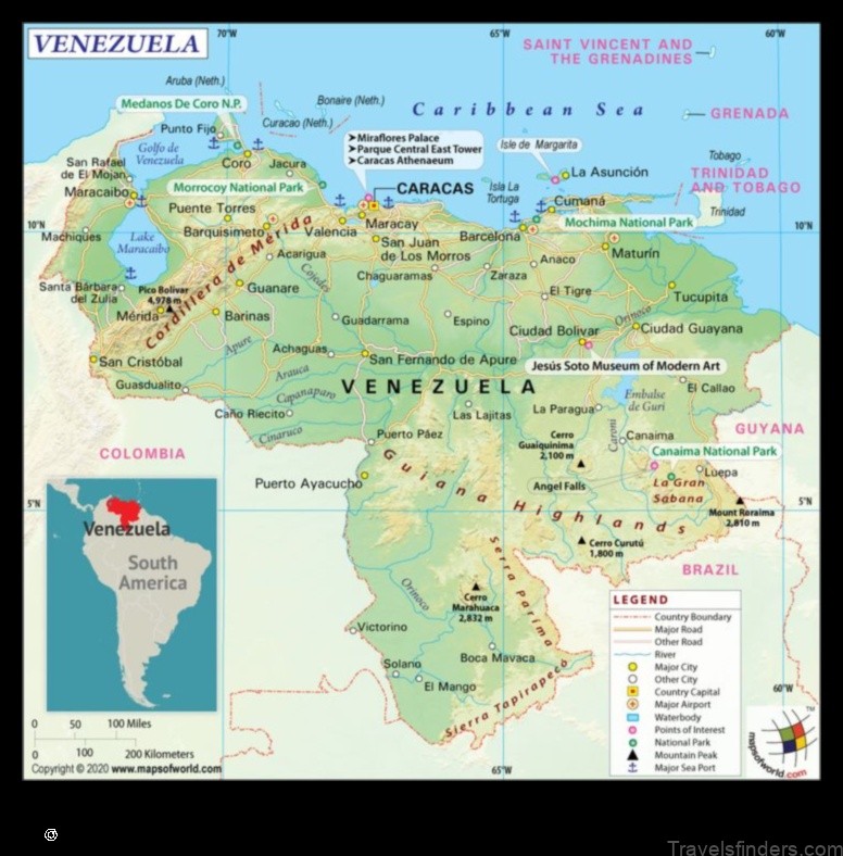 Map of San Rafael Venezuela, Bolivarian Rep. of