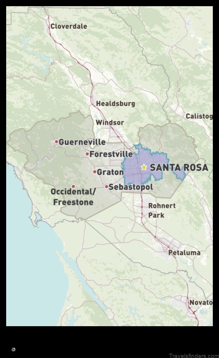 Map of Santa Rosa United States