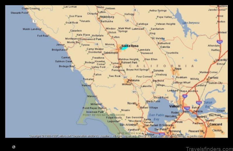 explore the map of santa rosa united states