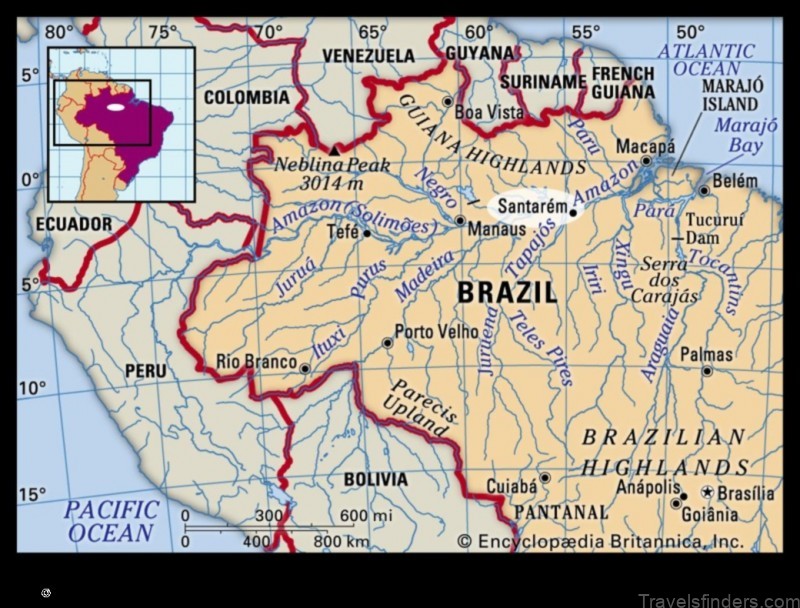 Map of Santarém Brazil