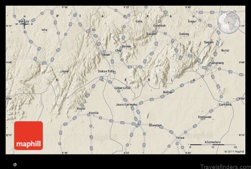 Map of Shendam Nigeria