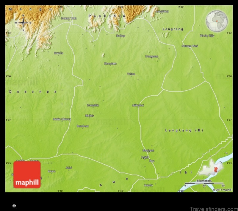 Map of Shendam Nigeria