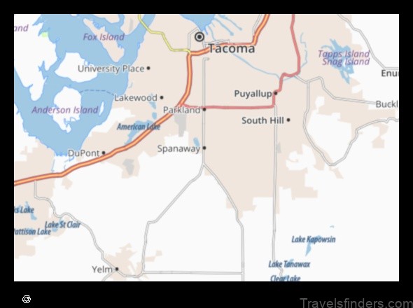 explore the map of spanaway united states