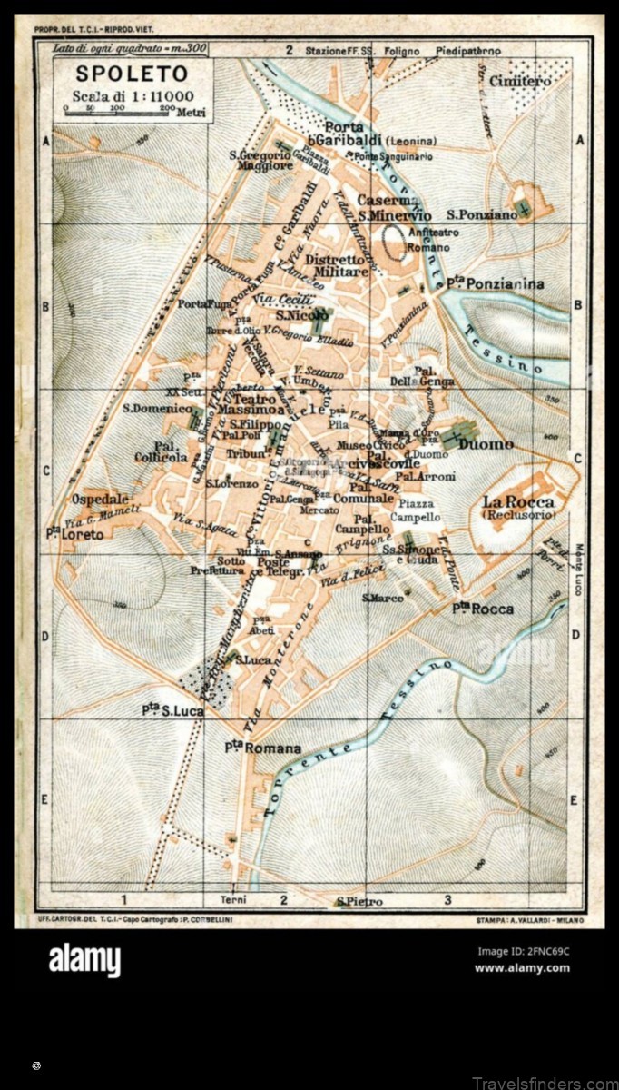 Map of Spoleto Italy