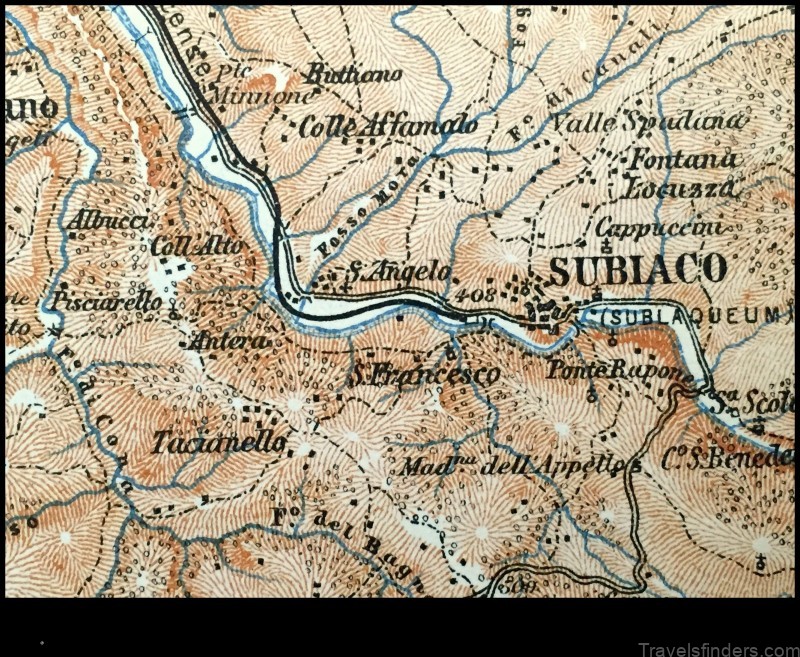 Map of Subiaco Italy