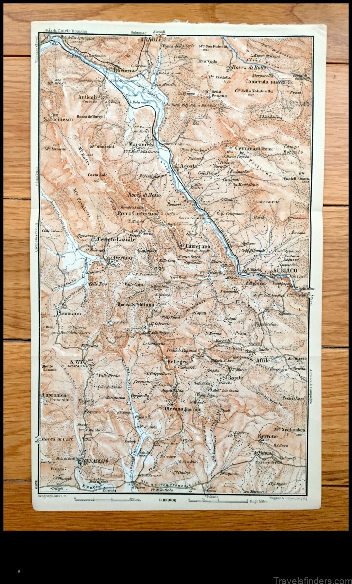 Map of Subiaco Italy