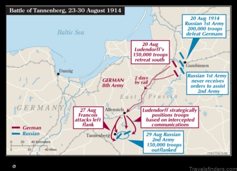 Map of Tannenberg Germany