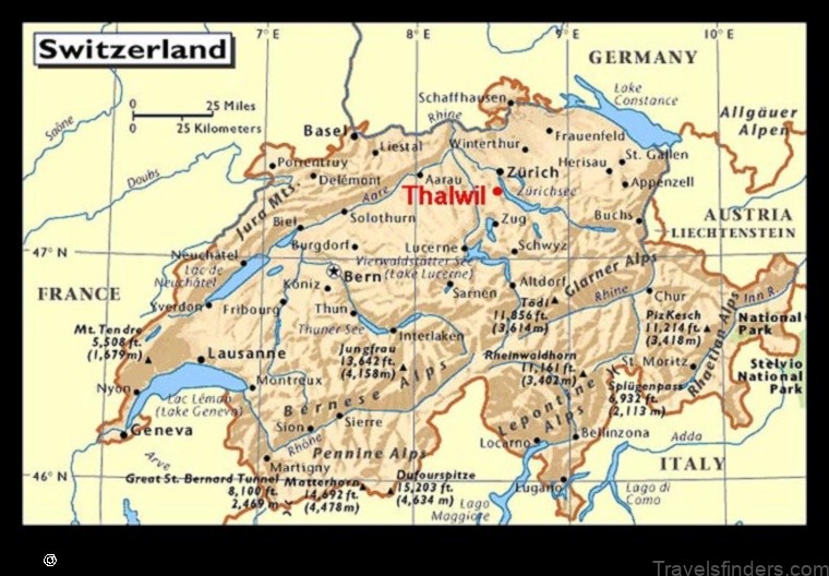 Map of Thalwil / Süd Switzerland