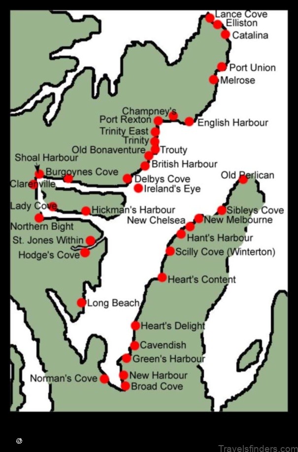 explore the map of trinity bay north canada