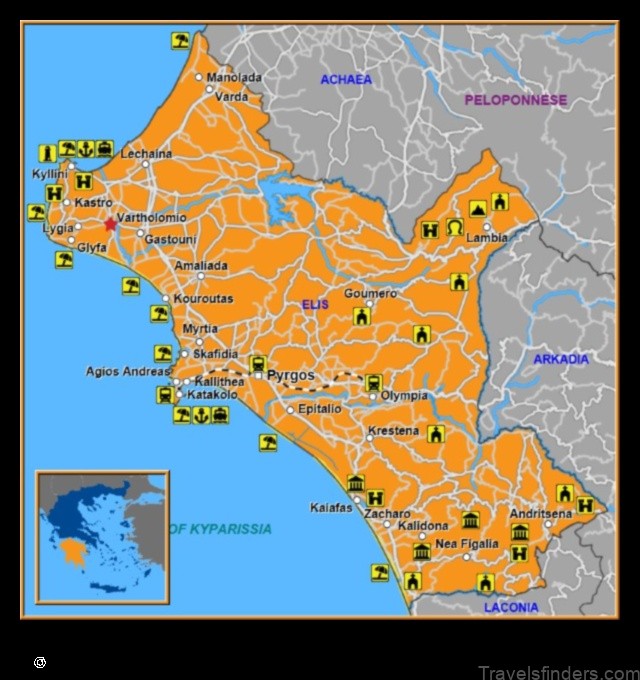 Map of Vartholomió Greece