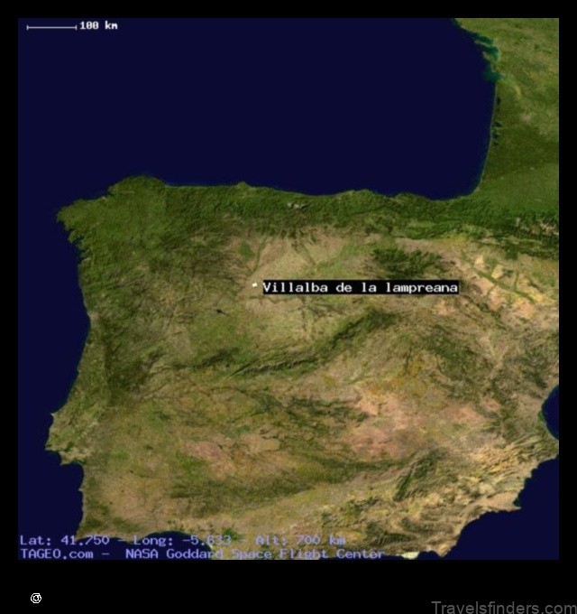 explore the map of villalba de la lampreana spain