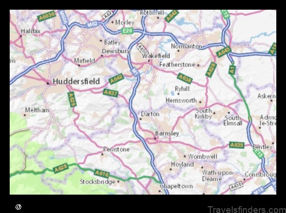 explore the map of woolley united kingdom