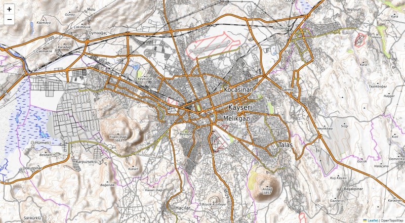 Kayseri Physical Map