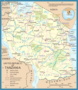 Tanzania Map - TravelsFinders.Com