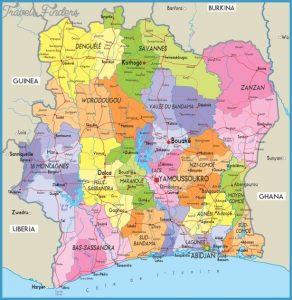 Cote d'Ivoire Map - TravelsFinders.Com