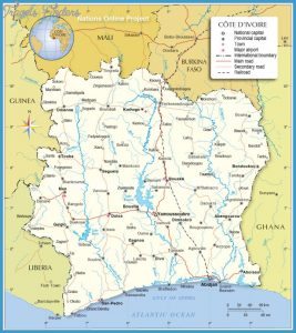 Cote d'Ivoire Metro Map - TravelsFinders.Com