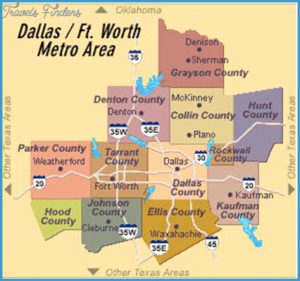 Dallas Fort Worth Metro Map - TravelsFinders.Com