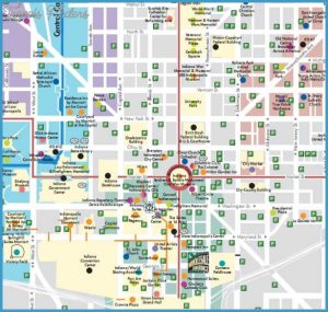 Indianapolis Map Tourist Attractions - TravelsFinders.Com