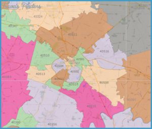 Lexington-Fayette Map - TravelsFinders.Com