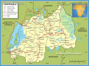 Rwanda Map - TravelsFinders.Com