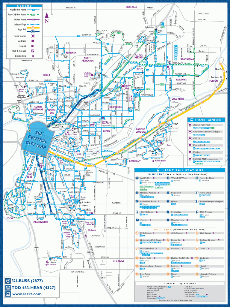 Sacramento Metro Map - TravelsFinders.Com