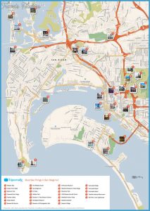 San Diego Map Tourist Attractions - TravelsFinders.Com