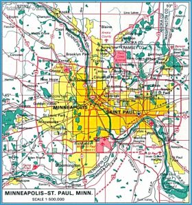 St. Paul Metro Map - TravelsFinders.Com