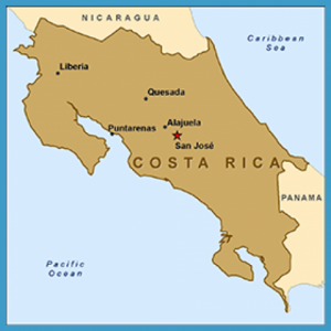 USA to COSTA RICA MAP - TravelsFinders.Com