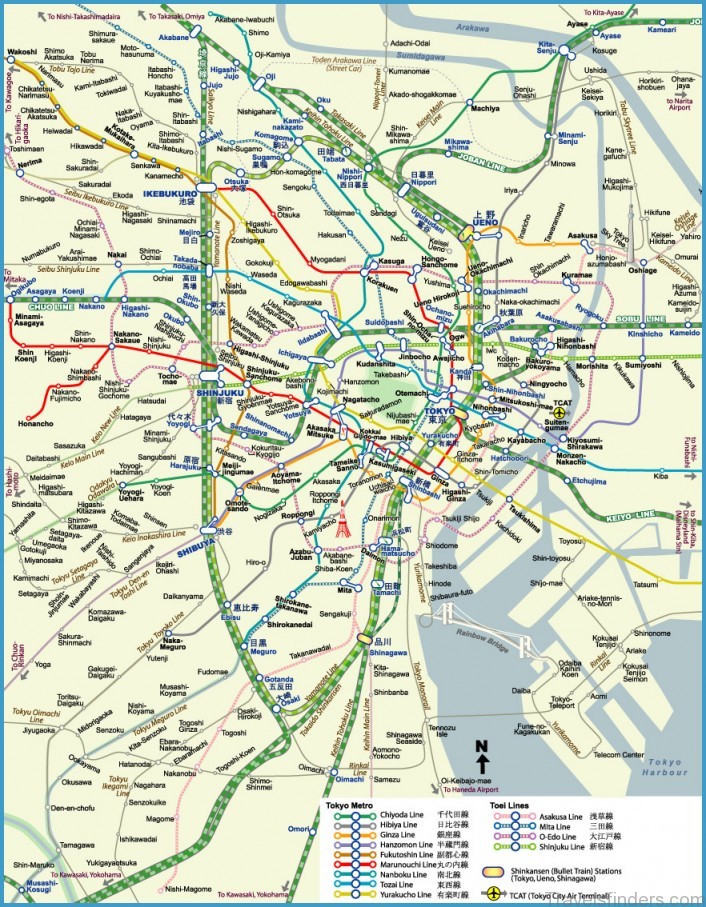 Map of Tokyo - TravelsFinders.Com