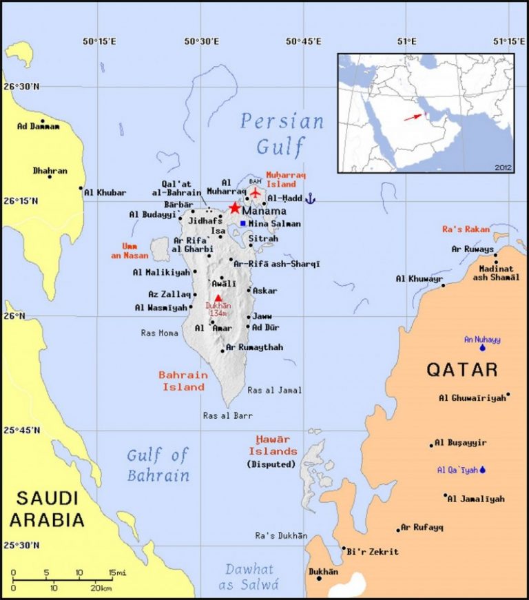 Bahrain Map: A Travel Guide For Tourists - TravelsFinders.Com